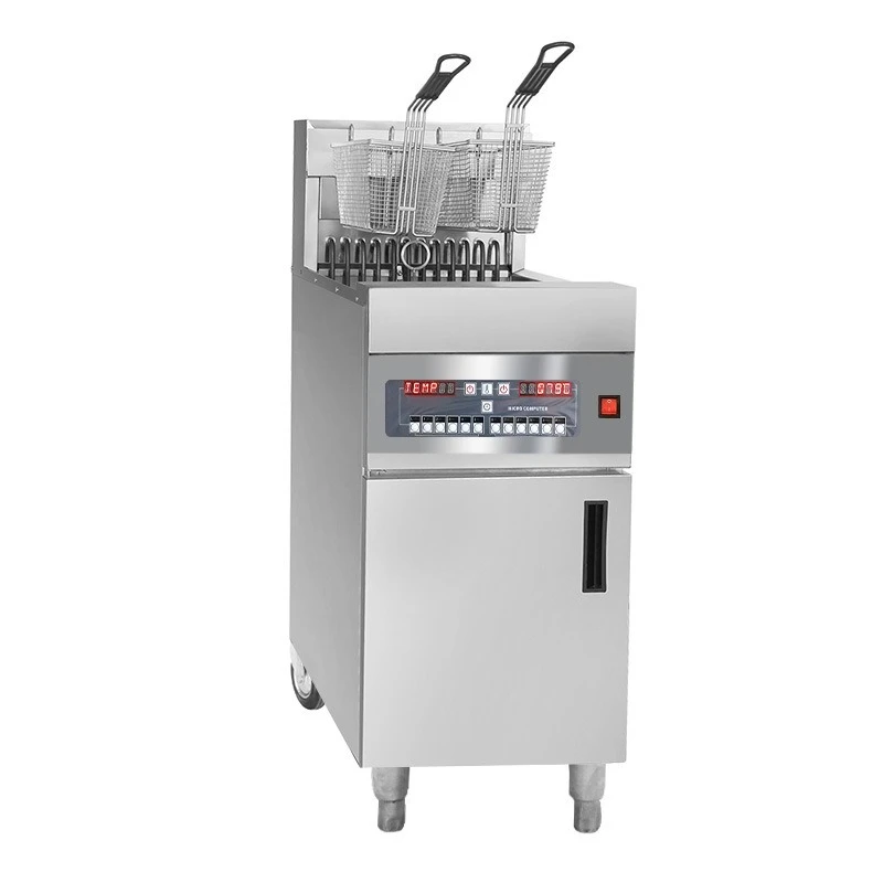 Vertical computer version electric fryer single cylinder double cylinder large capacity fryer automatic filter fryer lift
