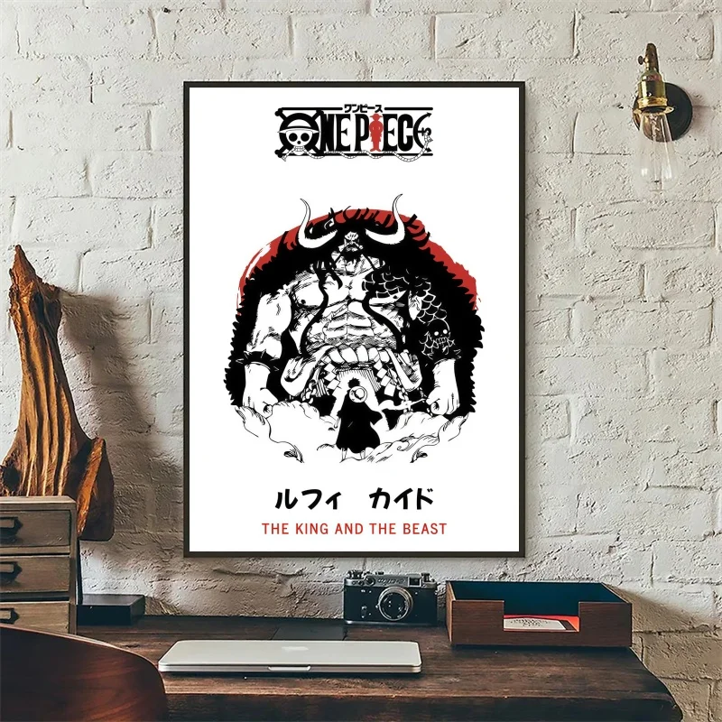 أنيمي قطعة واحدة لوفي الأجهزة الطرفية الملصقات الفن قماش رسم اللوحة للأطفال ديكور غرفة نوم الهدايا غير المؤطرة قماش طباعة HD ملصق