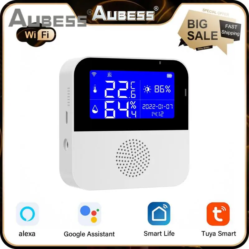 

Датчик температуры Tuya с ЖК-дисплеем и Wi-Fi-гигрометром, 1-8 шт.