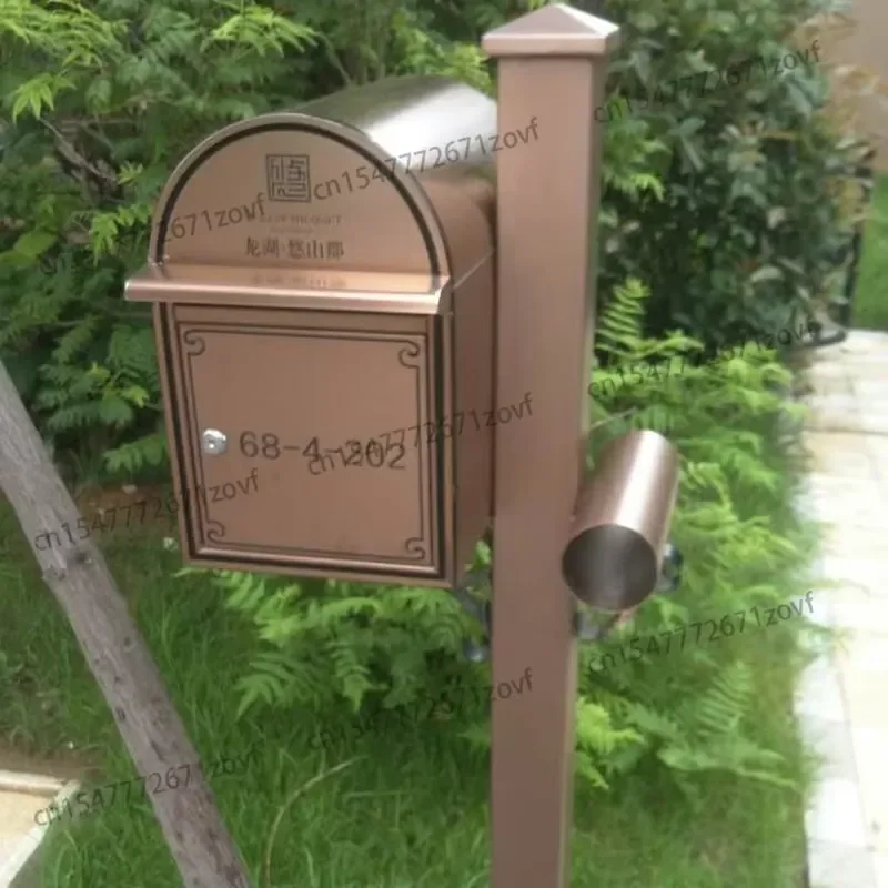 Custom Metal Plating Floor European Imitation Copper Column with Lock for Waterproof Stainless Steel