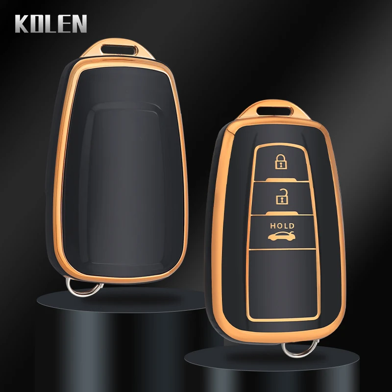موضة حافظة مفتاح السيارة عن بعد من البولي يوريثان غطاء شل فوب لتويوتا كورولا بريوس كامري CHR C-HR RAV4 ألتيس لاند كروزر برادو بدون مفتاح