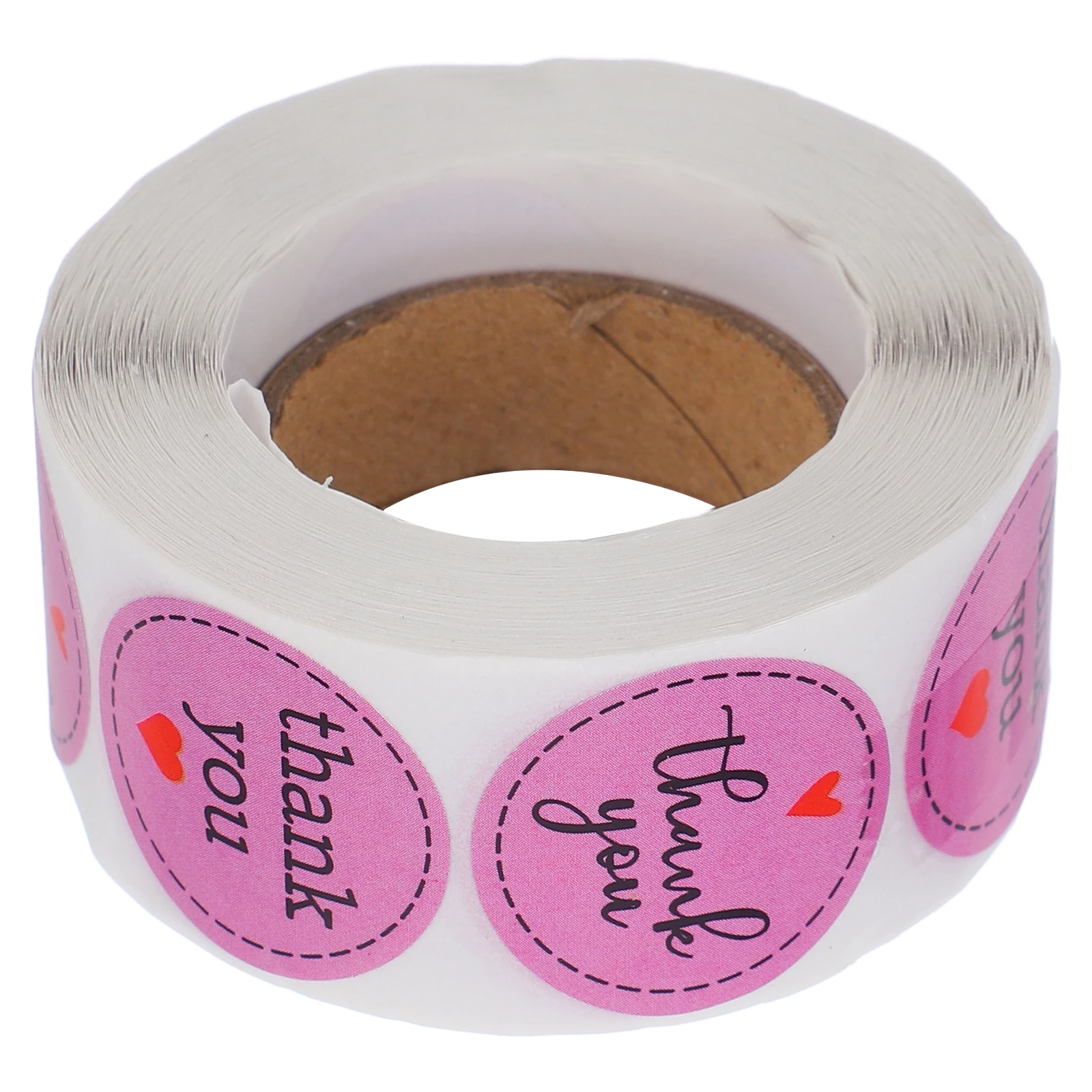 1pcs Thank You Roll Appreciation For Packaging Sealing Candy Box Bakery Wedding Invitations Business Labels Heart Design
