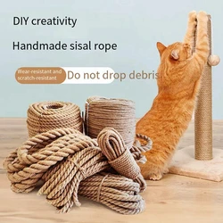 Sisal Rope Cat Tree DIY Scratching Post Toy Cat Climbing Frame Replacement Rope Desk Legs Binding Rope Furniture Protector