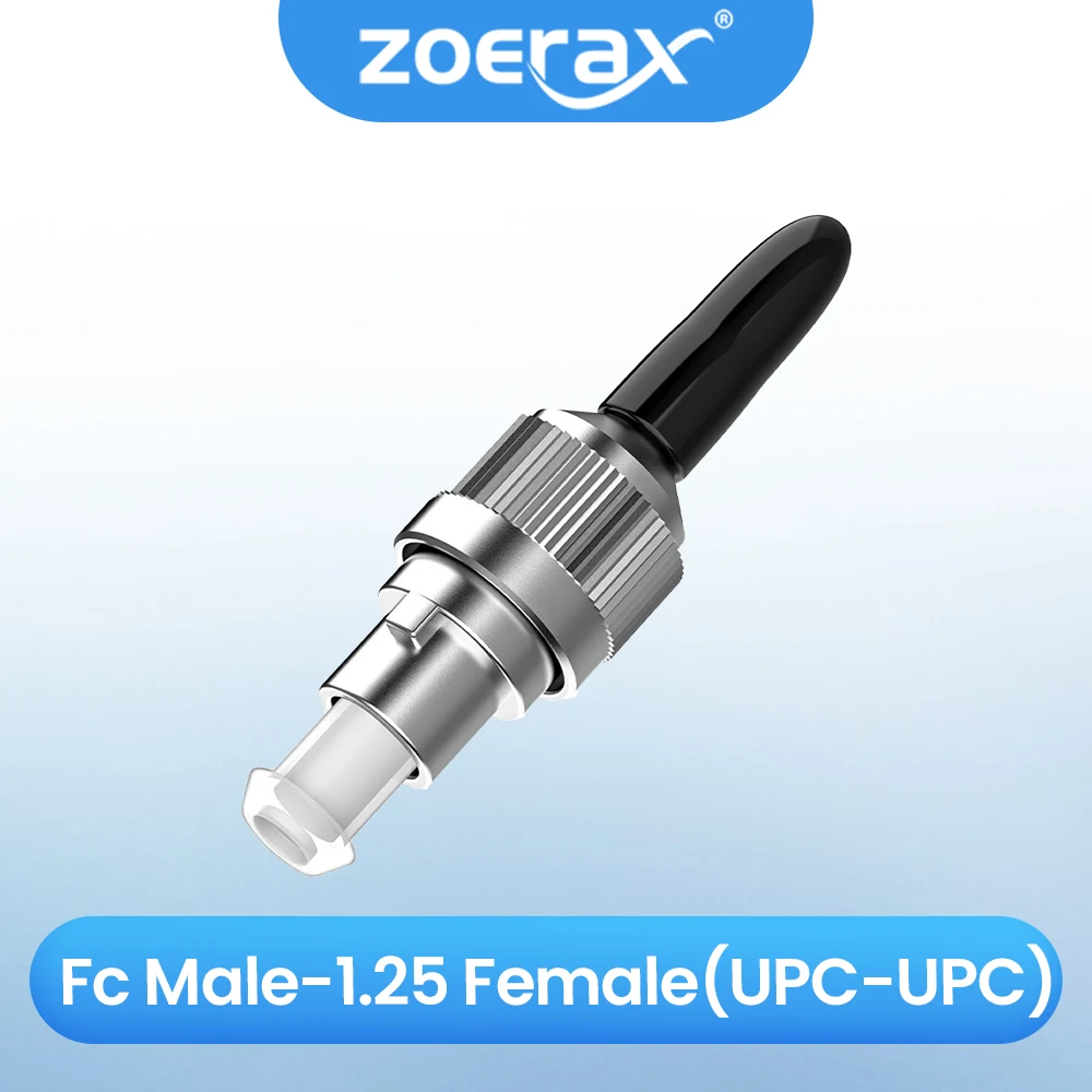 ZOERAX FC Male to 1.25 Female UPC Simplex Fiber Connector Adapter - FTTH Red Light Pen OTDR Optical Power Meter Compatible