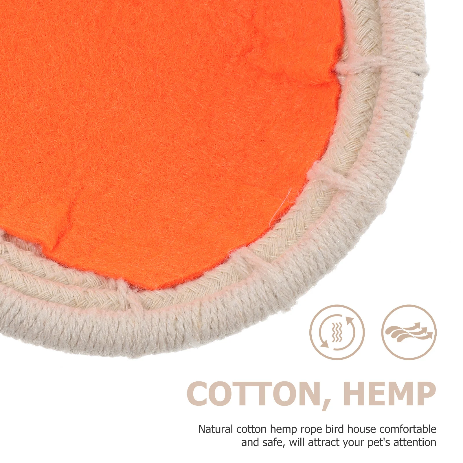 

Handmade Cotton Rope Birds Breeding Nest Large Size Warm Parrot Nesting Box Cage Hatch House Hut Cave for Small Parrots Budgie