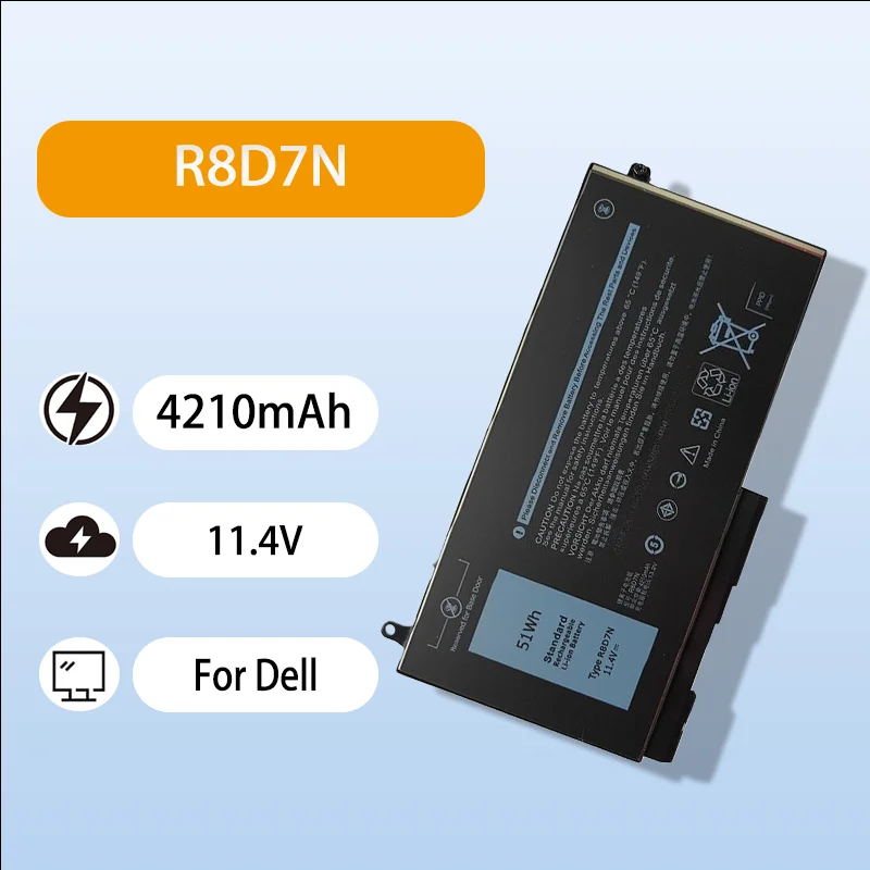 

R8D7N Laptop Battery Replacement For Dell Precision M3540 3540 1V1XF Series 11.4V 4210mAh High Quality Notebook Battery