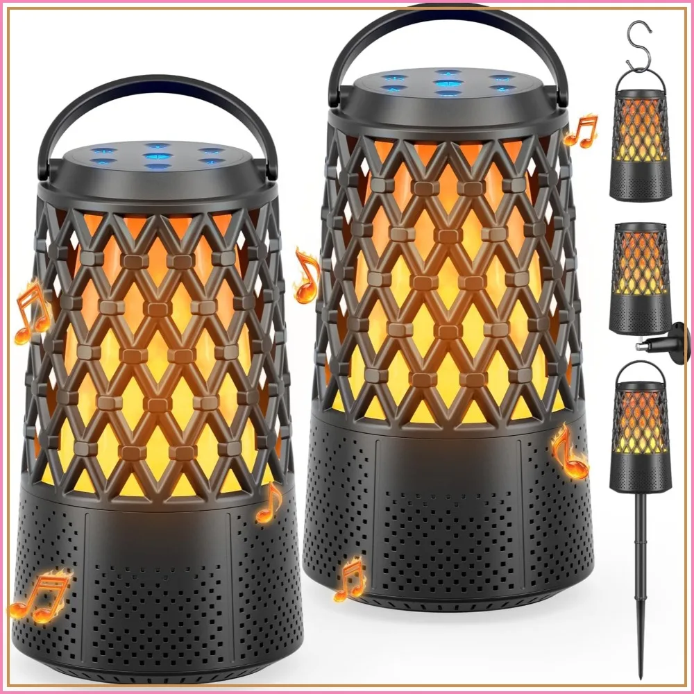 

2026 Outdoor Bluetooth 5.3 Speaker, IPX6 Waterproof, Auto-Pairing, Multi-Sync Up to 100 Speakers, Portable for Party Patio Deck Porch Backyard RV, Cool Gadget