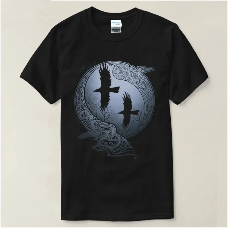 Camiseta de la serie de televisión de guerreros nórdicos Raven Ragnar Lodbrok, camiseta 100% de algodón con cuello redondo, camiseta informal de manga corta para hombre, talla S-3XL