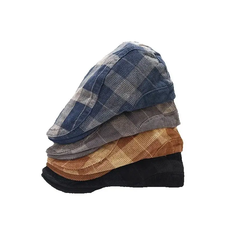 

Adjustable Newsboy Hats Flat Cap Cabbie Gatsby Style Tweed Ivy Fashion Sun Beret for Men And Women
