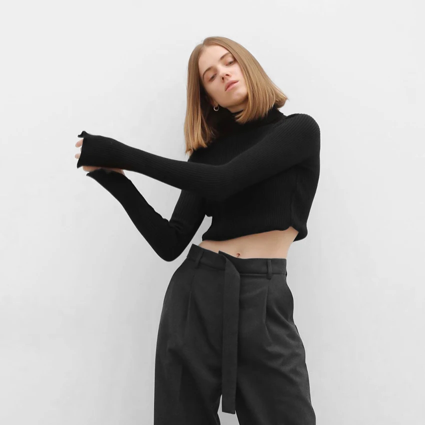 InsLucky Casual Office Lady Suit Pants High Street Lace Up Straight Trousers Solid Gray Loose Pants Elegant Female Autumn Summer