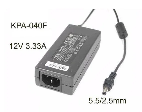 

Power Adapter KPA-040F, 12V 3.33A, Barrel 5.5/2.5mm, IEC C14