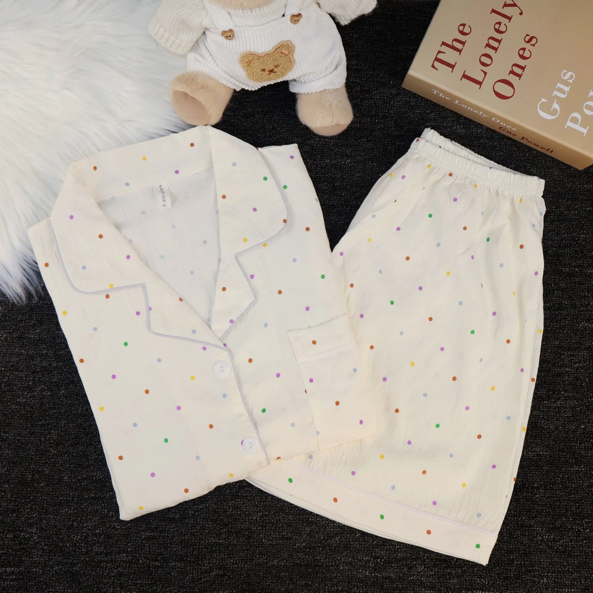 Neues Damen-Sommer-Pyjama-Set mit kurzen Ärmeln und Shorts, lässige Homewear für Mädchen und Damen, atmungsaktive, kühle Damen-Loungewear, locker geschnitten für Teenager.
