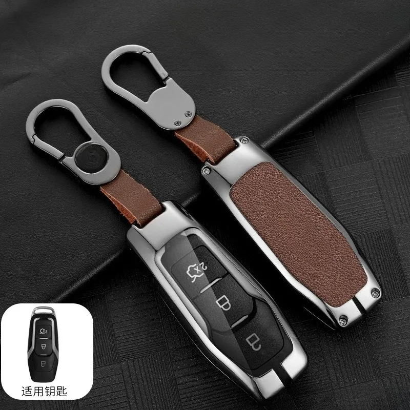 

Premium Zinc Alloy Key Cover Case for Ford Focus/Fiesta/Escape/Mondeo/Edge/Explorer - Protective Key Fob Shell