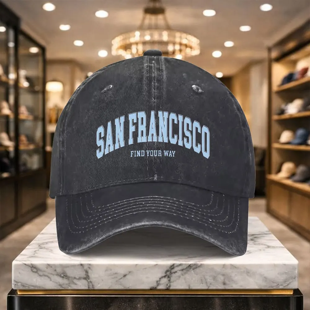 

A Versatile And Casual San Francisco Baseball Cap with an Adjustable Design, Suitable for Outdoor Activities And Everyday Wear,