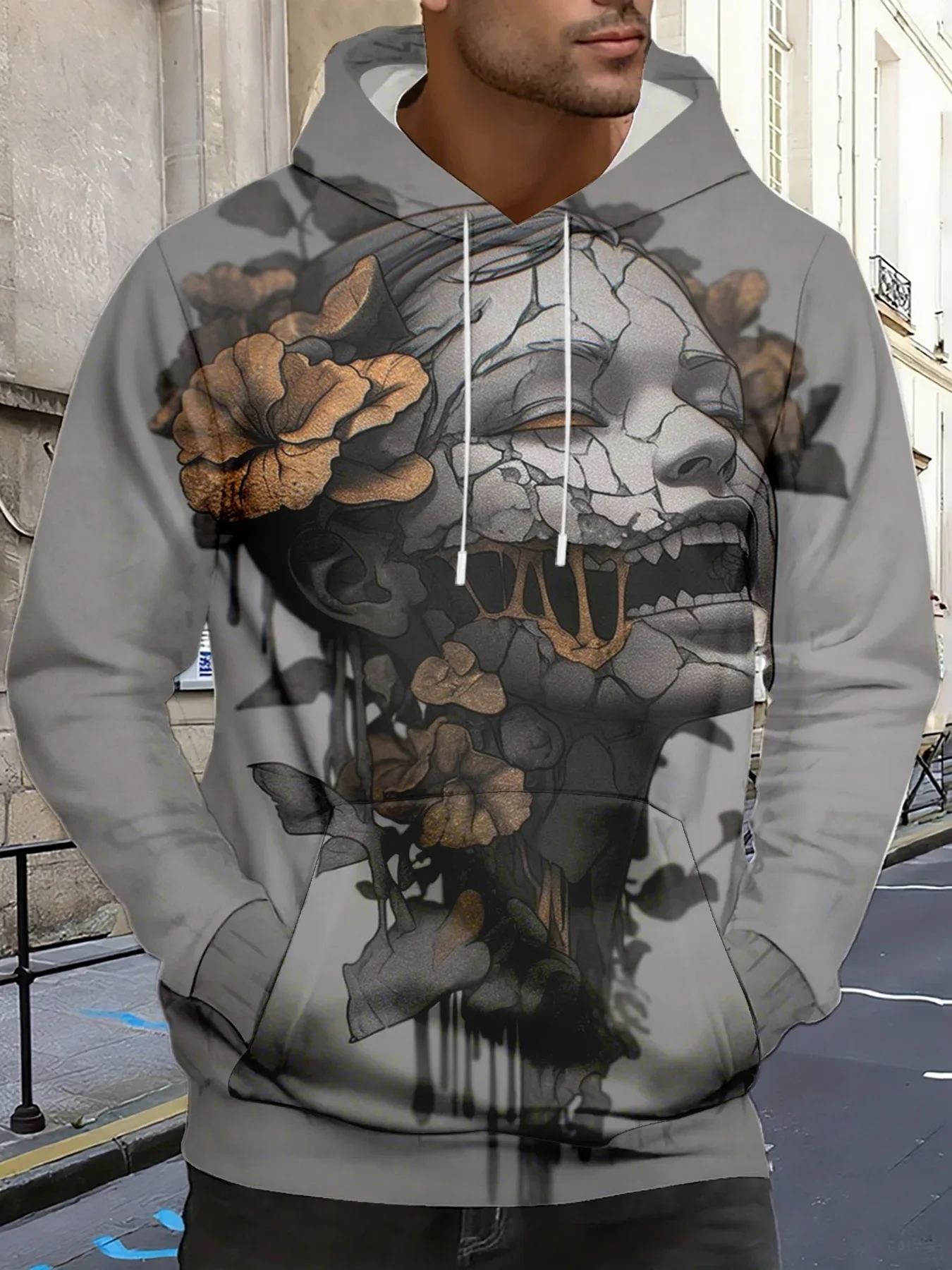 Nueva sudadera con capucha informal de manga larga con estampado 3D para hombre, disfraz de Hip Hop callejero para deportes al aire libre, Sudadera con capucha, regalo de Halloween para pareja