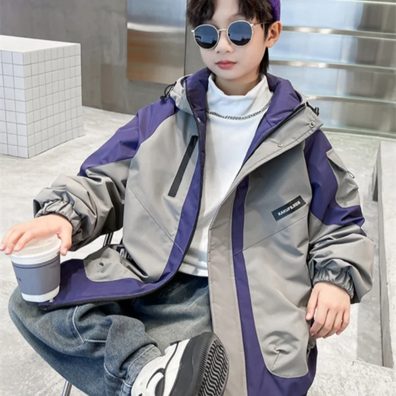 

Boys Coat Cotton Jacket Windbreak Outerwear 2024 Loose Winter Autumn Thicken Warm High Quality Christmas Gift Children's Clothin