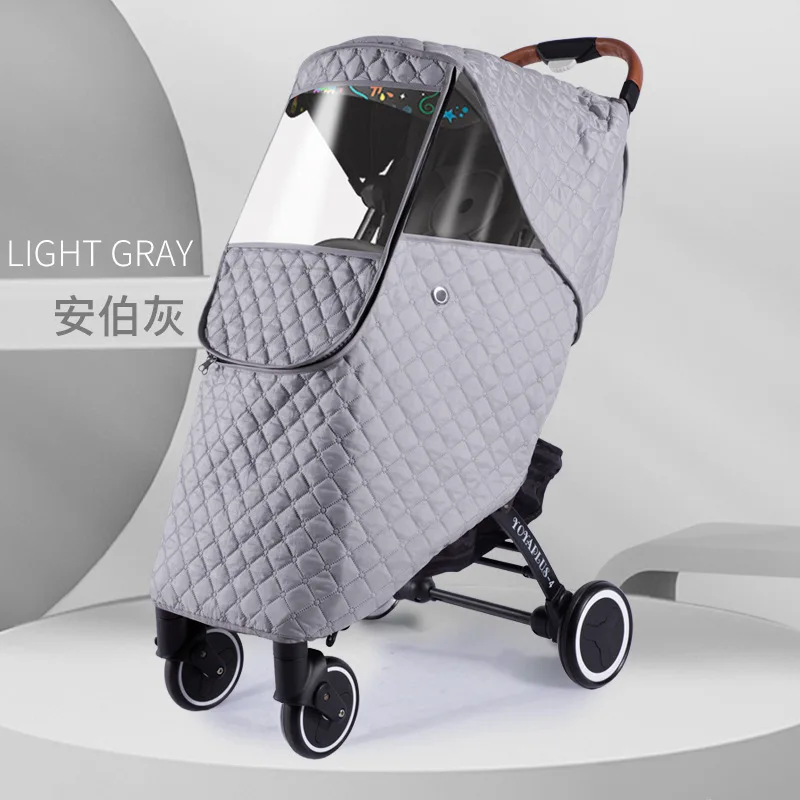 Baby Stroller Rain Cover Windproof Cover Baby Stroller Raincoat Rain Cover Winter Thick Warm Raincoat