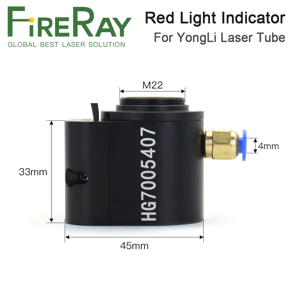 FireRay CO2 Laser Infrared Red Light Indicator Red Dot Set Assist Device Positioning For YONGLI Laser Tube