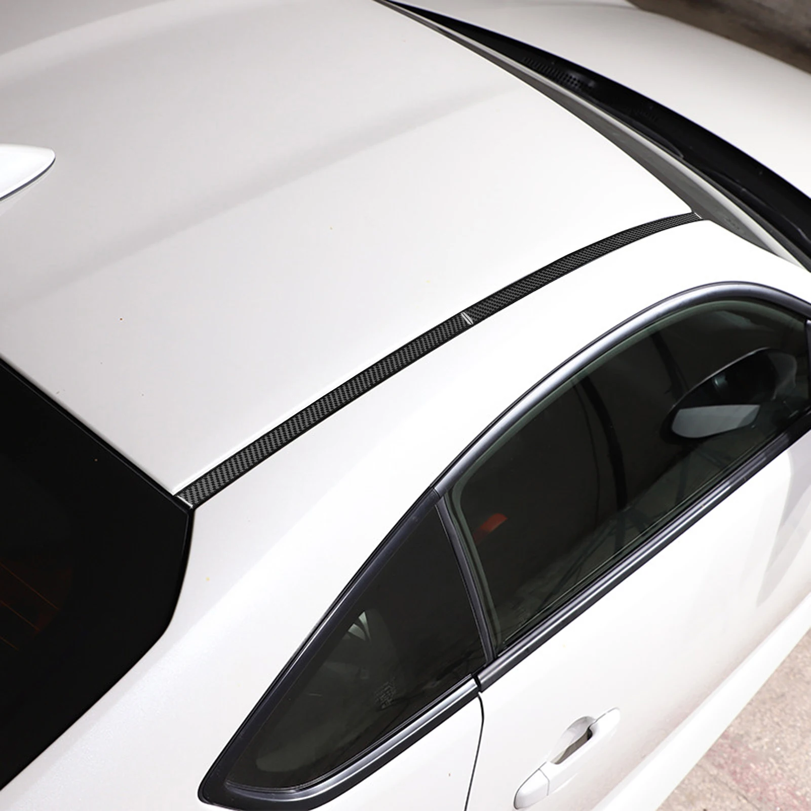 Real Carbon Fiber Auto Zubehör Dach Dekorative Abdeckung Weichen Aufkleber Für Subaru BRZ/Für Toyota GR86 2021 2022 2023 2024 2025