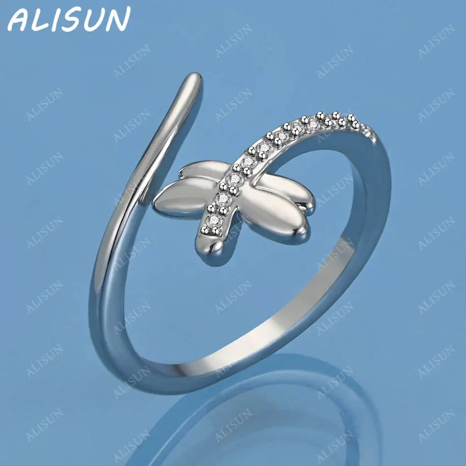 

ALISUN 925 Sterling Silver Zircon Dragonfly Wedding Ring For Women Grace Jewelry Trend Fashionable Birthday Party Gifts