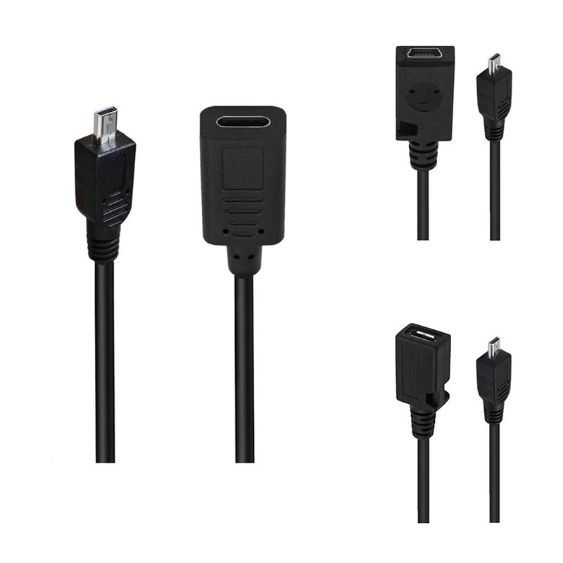 

LICG-0.3M Mini 5P Type C Female To 8-Pin Mini B Male Charge Cable Adapter Converter Cord Camera Cable