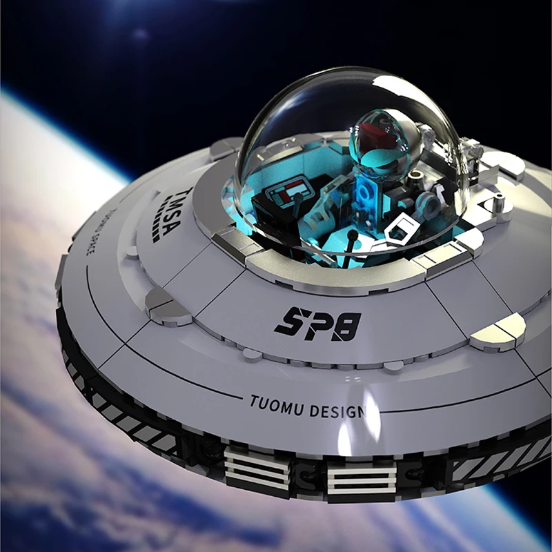 Novo t3012 601 pçs moc espaço técnico ufo nave espacial blocos de construção tijolos modelo montagem brinquedos diy para meninos presente aniversário conjunto