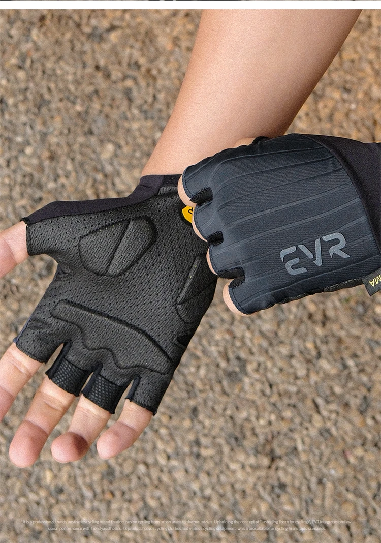 EVR Sommer Herren Fahrradhandschuhe MTB Fahrradhandschuhe Stoßdämpfende Halbfinger-Rennradhandschuhe Zubehör – Detail 15