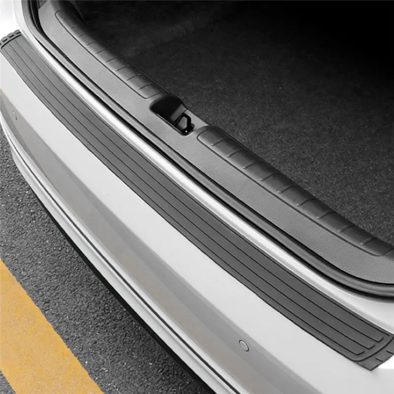 A65P-Car Rear Trunk Guard Plate Trim Sticker Trunk Anti-Kicked Scratch Protector Strip Car Stylings Accessories