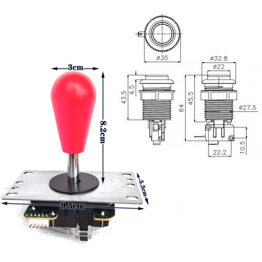 ممر صفر تأخير عدة 2 لاعب مجموعة Usb التشفير للكمبيوتر راسبيري بي هاب دفع زر 8 طريقة عصا التحكم صندوق ألعاب خزانة #6