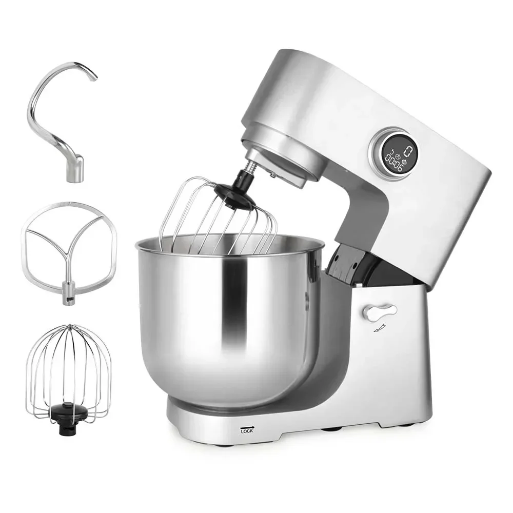 Home Stand Mixer High Power Capacity 2500W 12L 15L Cake Bread Dough  Double Sided Hook  Food 