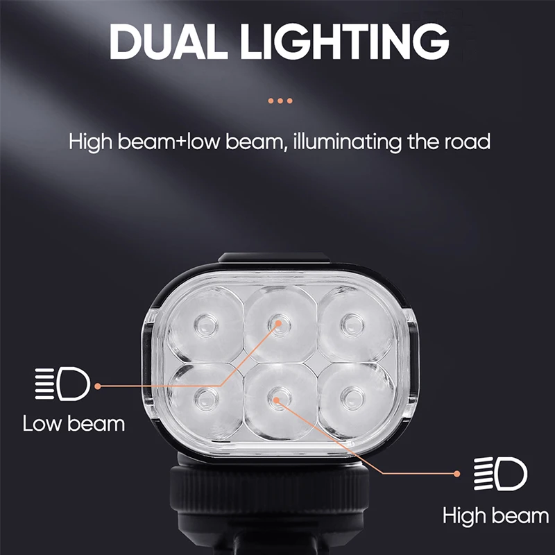 Bicycle Lighting High Bright LED Bike Light 2000LM Front Light Flashlight for Bicycle IPX6 Rechargeable Bicycle Headlight Lamps