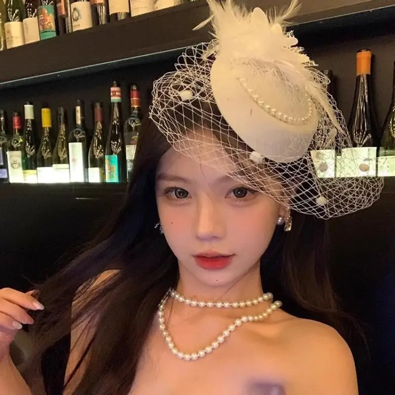 

Чародейские шляпы, женская сетчатая вуаль с заколками для волос, маленький цилиндр, свадебный коктейльный головной убор