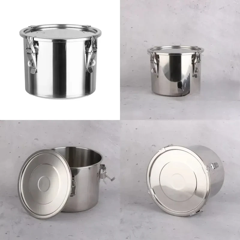 Stainless Steel Beer Brewing Kettle 30L Sealed Food Container Leak-proof Barrel for Household Brewery