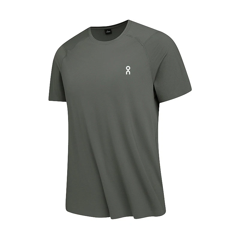 

Мужская футболка для бега и тренировок с коротким рукавом, быстросохнущая, дышащая, из ледяного шелка, с охлаждающим эффектом, защита от солнца.