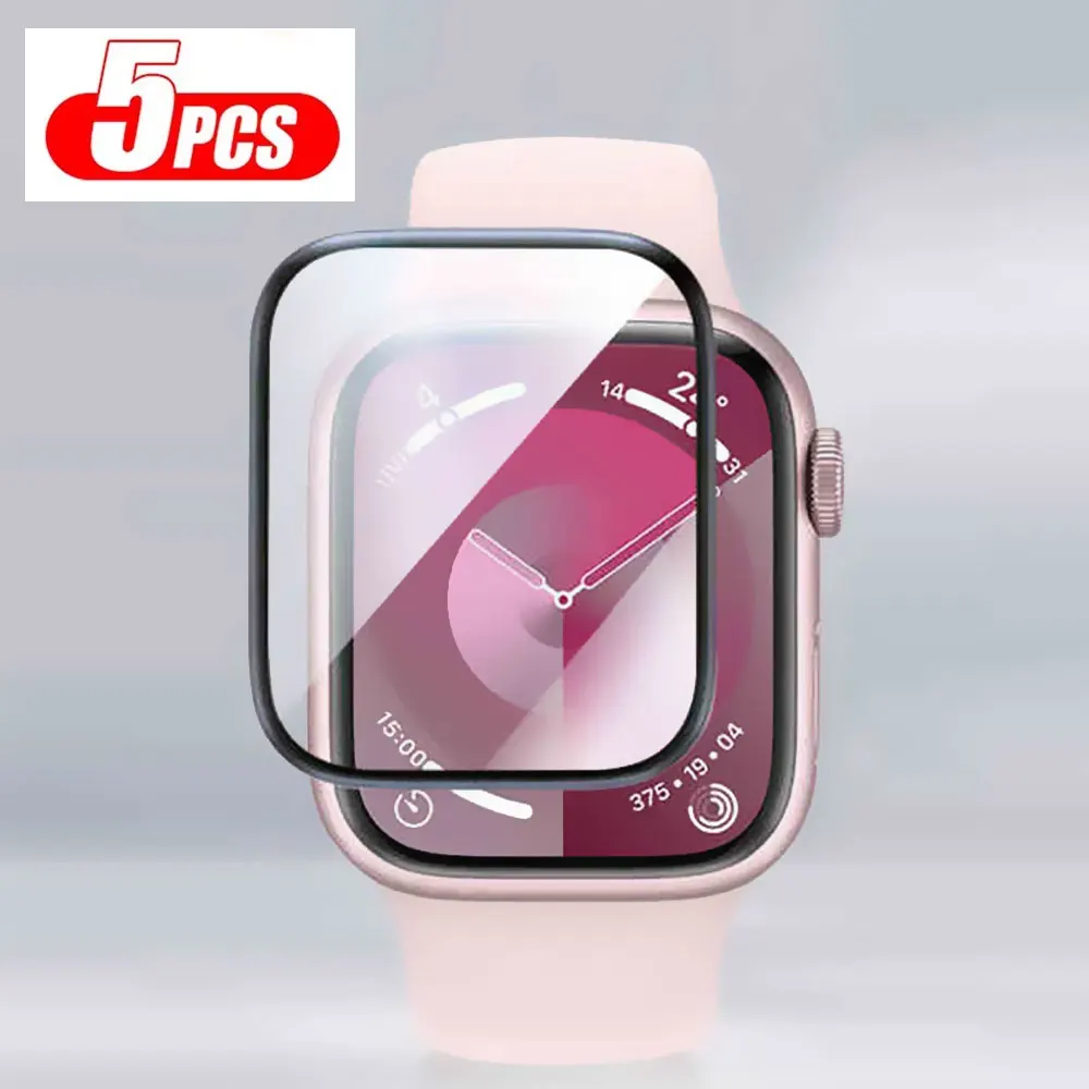 5PCS Screen Protector for Apple Watch Ultra 2 49MM 40MM 41MM 42MM 44MM 45MM 38MM 44 mm Soft Film for iWatch Series 9 8 7 6 SE 5