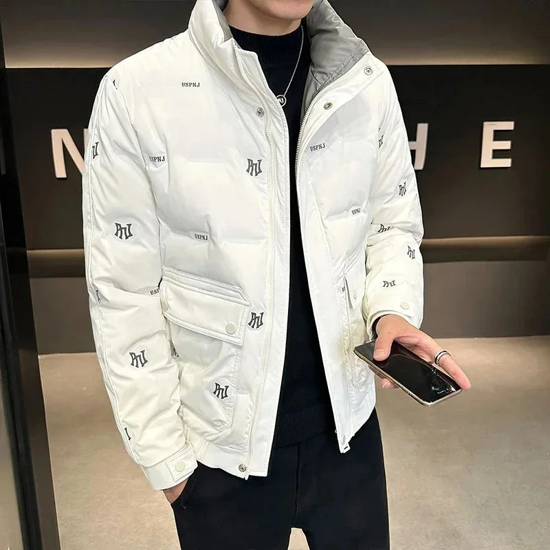 Winter Down Cotton Jacket Men Thickened Puffer s 2023 Oversized Padded Man Warm Coats