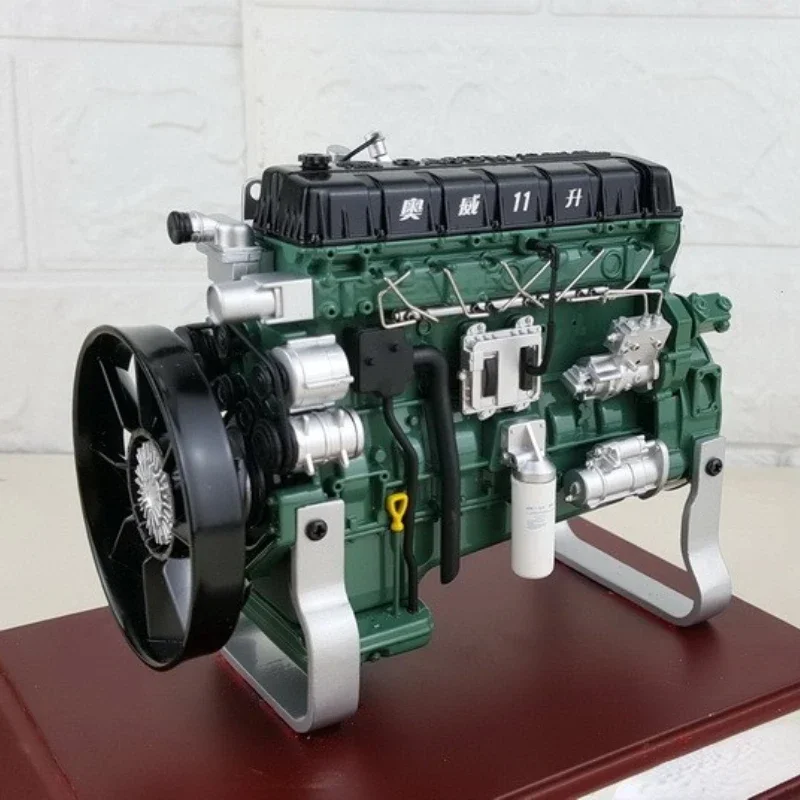 Original 1/12 CA6DM Engine Model Ornaments Wood Base Alloy Engine Decoration Collection Gift - Static Models