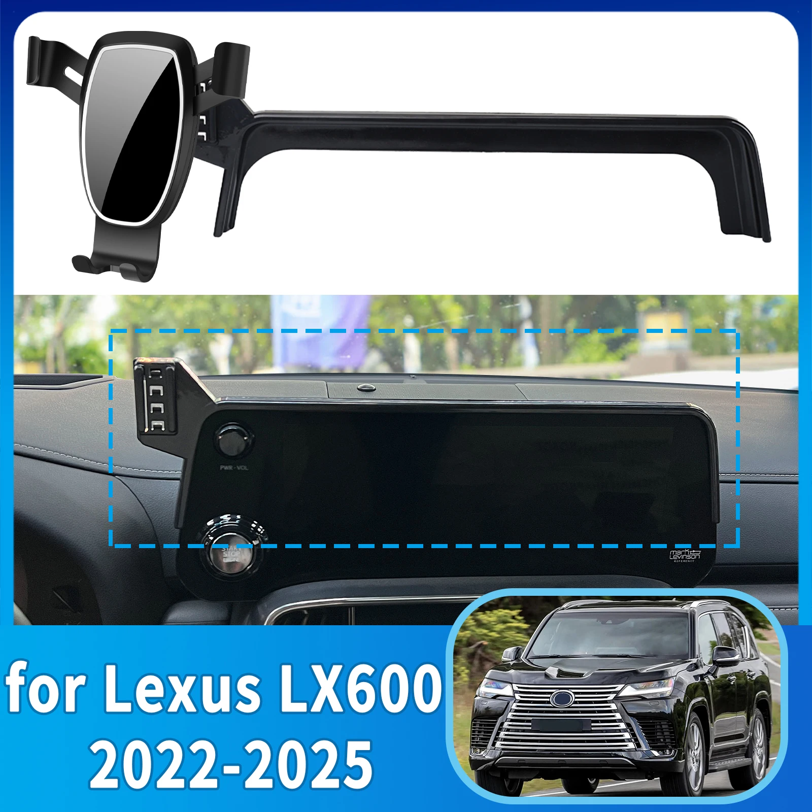 

fit for Lexus LX600 2022 2023 2024 2025 Anti-Shake Screen Base Phone Holder Mount Stand ​​ Dedicated Car​​ accessoires