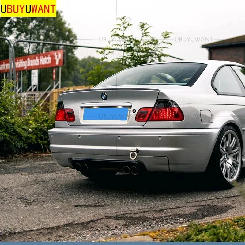 UBUYUWANT For E46 Spoiler 98-06 BMW 3 Series 318i 320i 325i 328i Spoiler ABS plastic Material Car Rear Wing Color Rear Spoiler