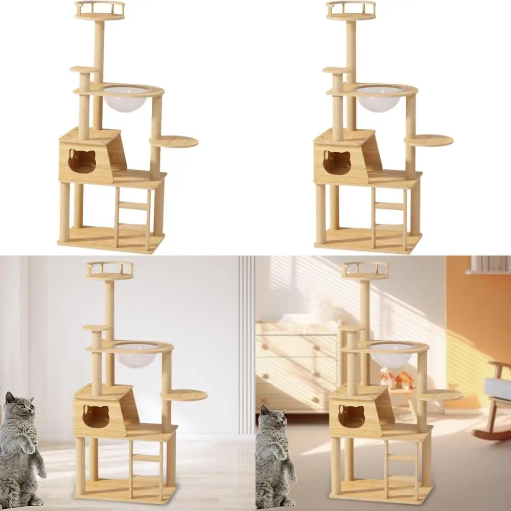 

Multi-Level Interactive Cat Tree Condo with Exercise and Resting Areas for Small to Large Cats