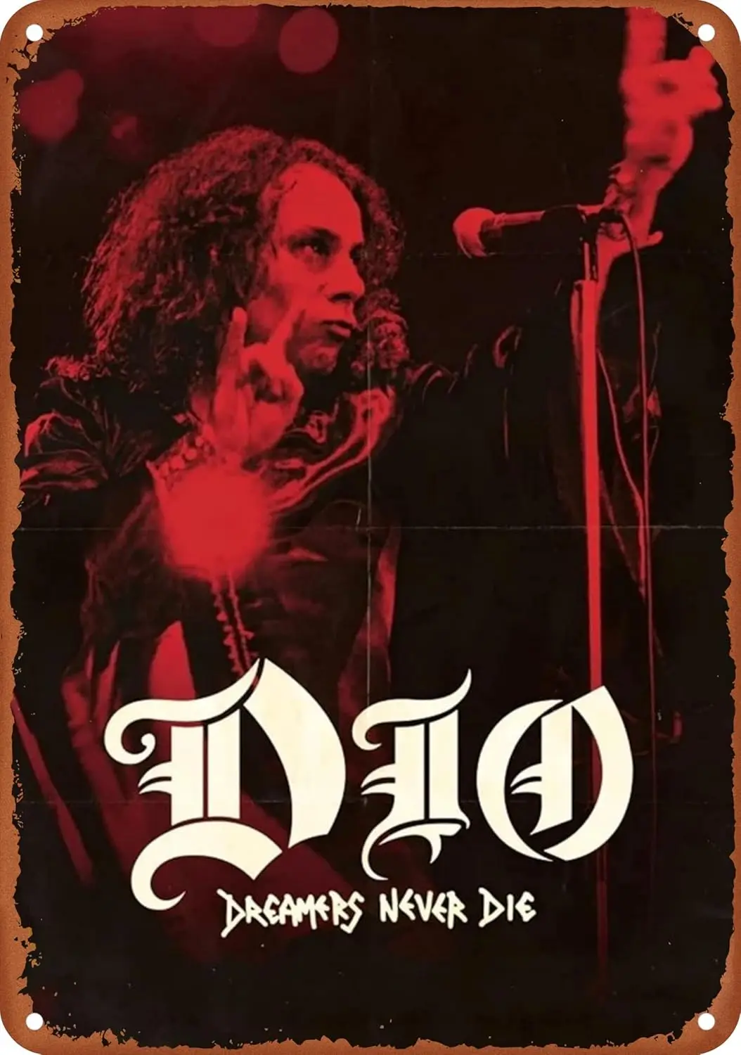 1pcs Music Ronnie Dio Poter Metal Tin Sign Bar Living Room Decoration Plaque 8X12 Inch