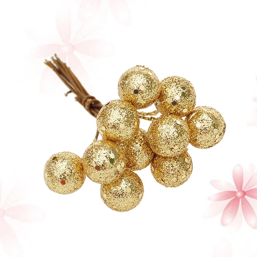 

10Pcs Christmas Artificial Berries Shiny Lifelike Branch Bright Colorful Decor for Home Kitchen Party Shop Simulation Berries