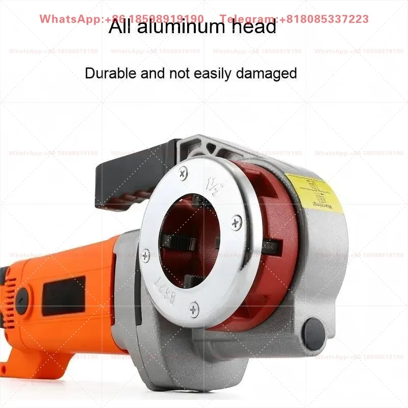 Industrial Electric Pipe Threader Portable Electric Die Threading Machine for Metal Pipe Thread Cutting Electrician Plumbing
