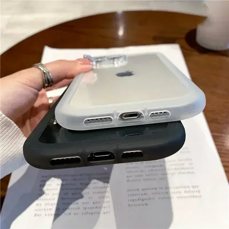 Противоударный прозрачный чехол-бампер для телефона для iPhone 15 14 13 Pro 11 12 Pro Max XR X, прозрачный цветной силиконовый защитный чехол для камеры