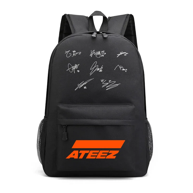 Trendy Popular ateez Notebook Backpacks pupil School Bags Print Oxford Waterproof Boys/Girls Laptop Backpacks