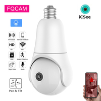 4MP Floodlight Wifi Security Indoor Camera ICSEE Infrared+White Light Bulb Wireless Surveillance Two Way Talk Camera