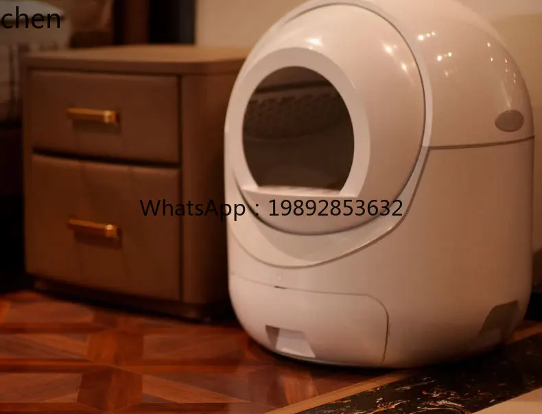 Inodoro inteligente para gatos, caja de arena eléctrica automática para gatos, desodorización remota cerrada, Taiwán, 110V