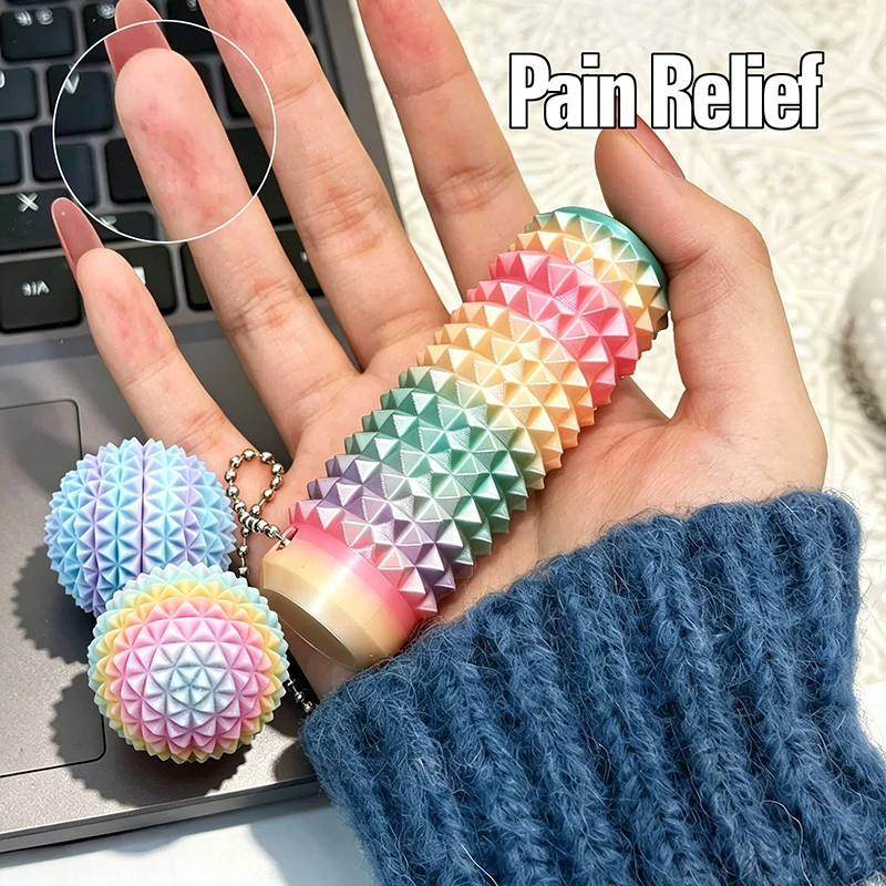 3D Printed Fidget Toy Tactile Sensation Squeeze Spheres Multicolored Anxiety Relief Hand Massage Sensory Gadget Portable Gift