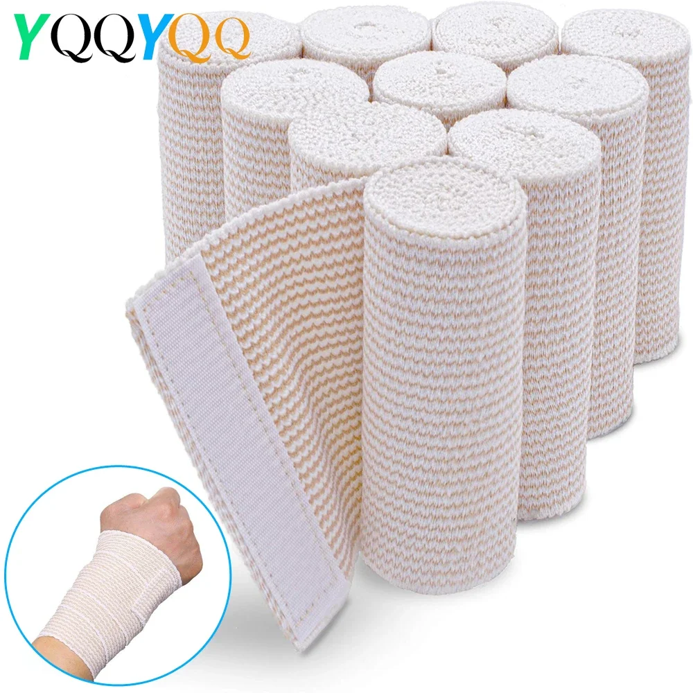 Y6QQYQQ 1 Roll Premium Elastic Bandage Wrap – Self-Closing - Strong Compression Bandage Wrap - Waist, Thigh, Elbow, Knee Wrap