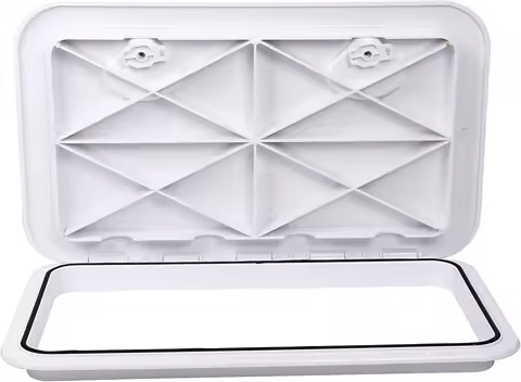 Boat Hatch 24" X 14", 180 Degree Lid Hinge Boat Deck Hatch, Marine Hatch with Non Slip Surface, Durable Construction Boat Access